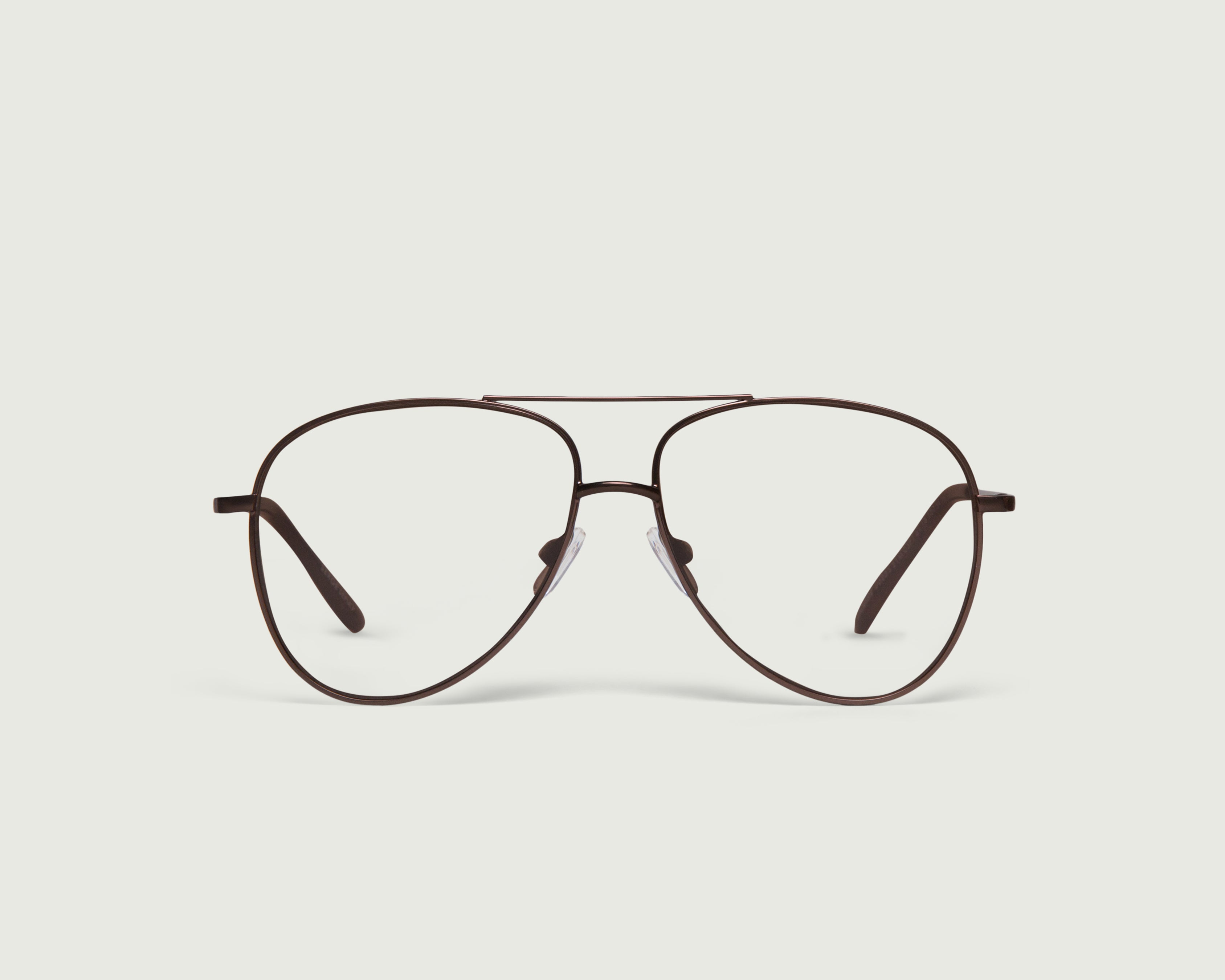 Sepia::Serge Anti-Radiation Glasses pilot brown metal front