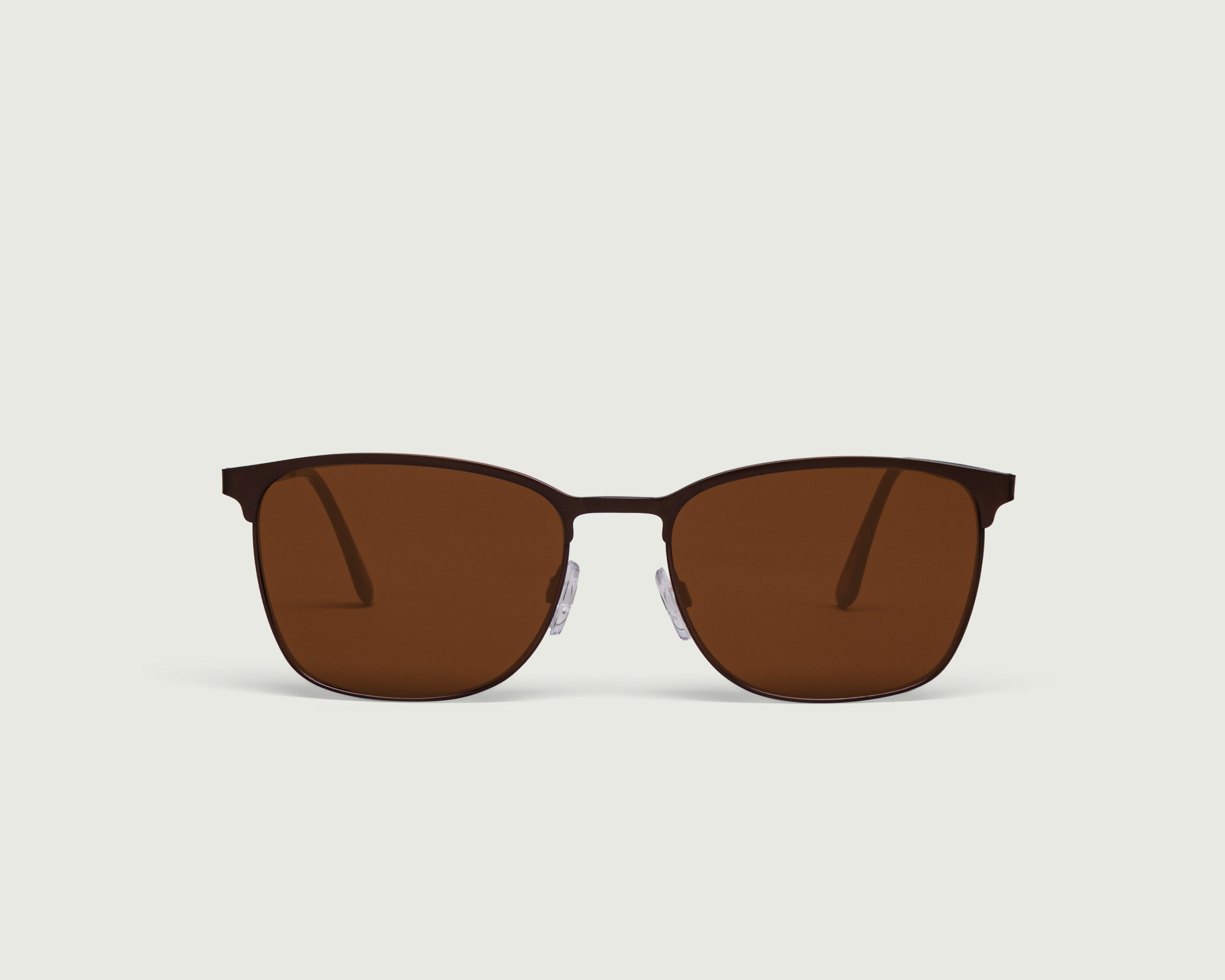 Sepia::Tate Sunglasses square brown metal front (4687761866806)