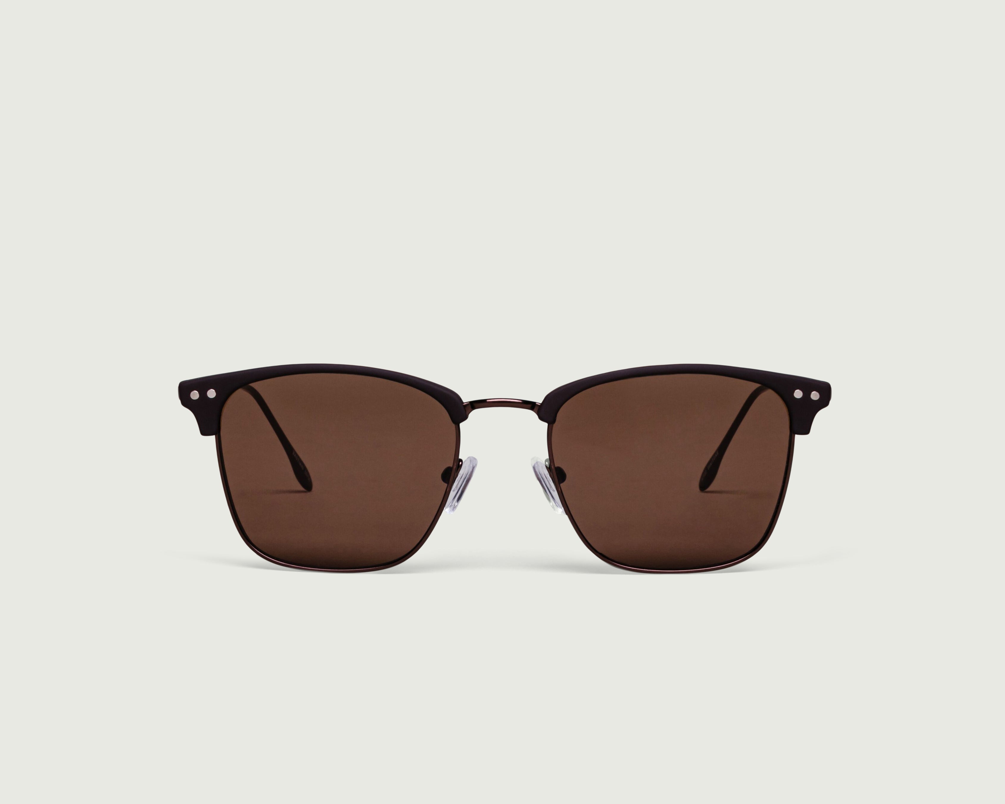Sepia::Bastian Sunglasses browline brown plastic metal front (4687761440822)
