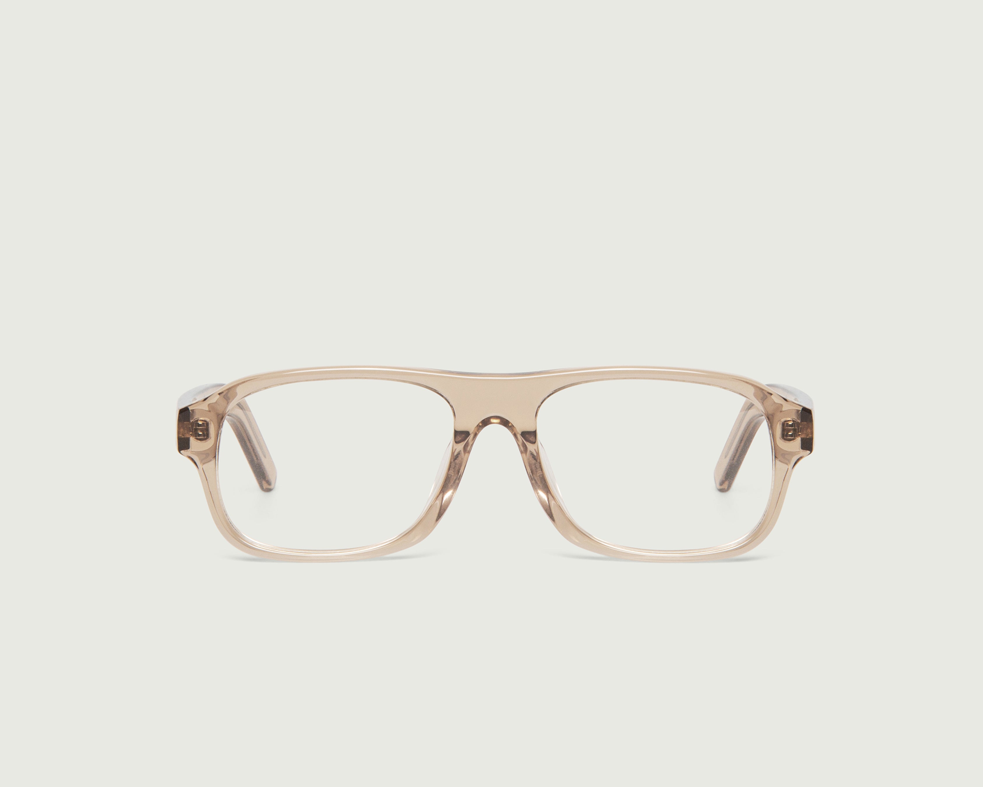 Sesame ::Briggs Eyeglasses square brown acetate front