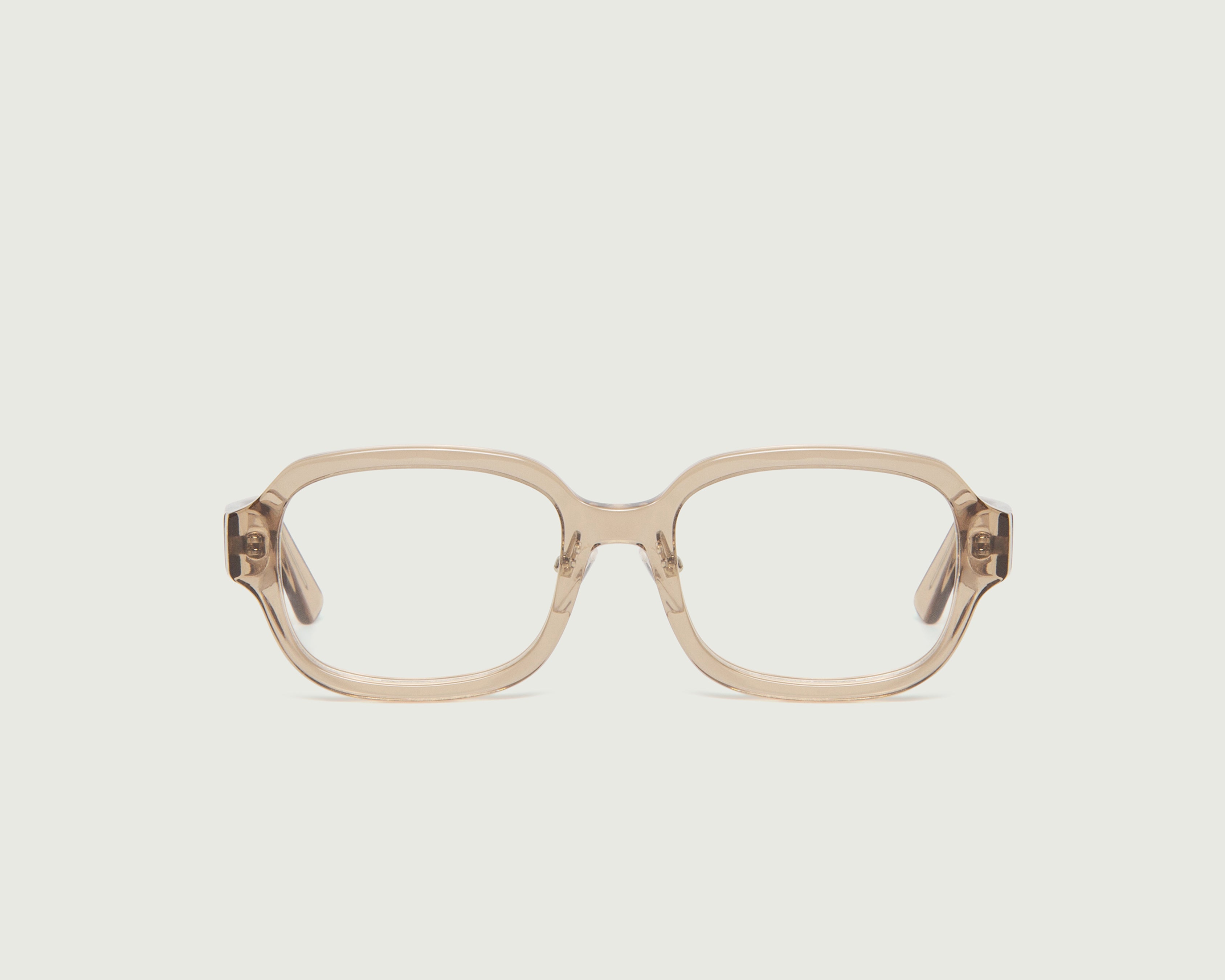 Sesame::Lark Eyeglasses rectangle brown acetate front
