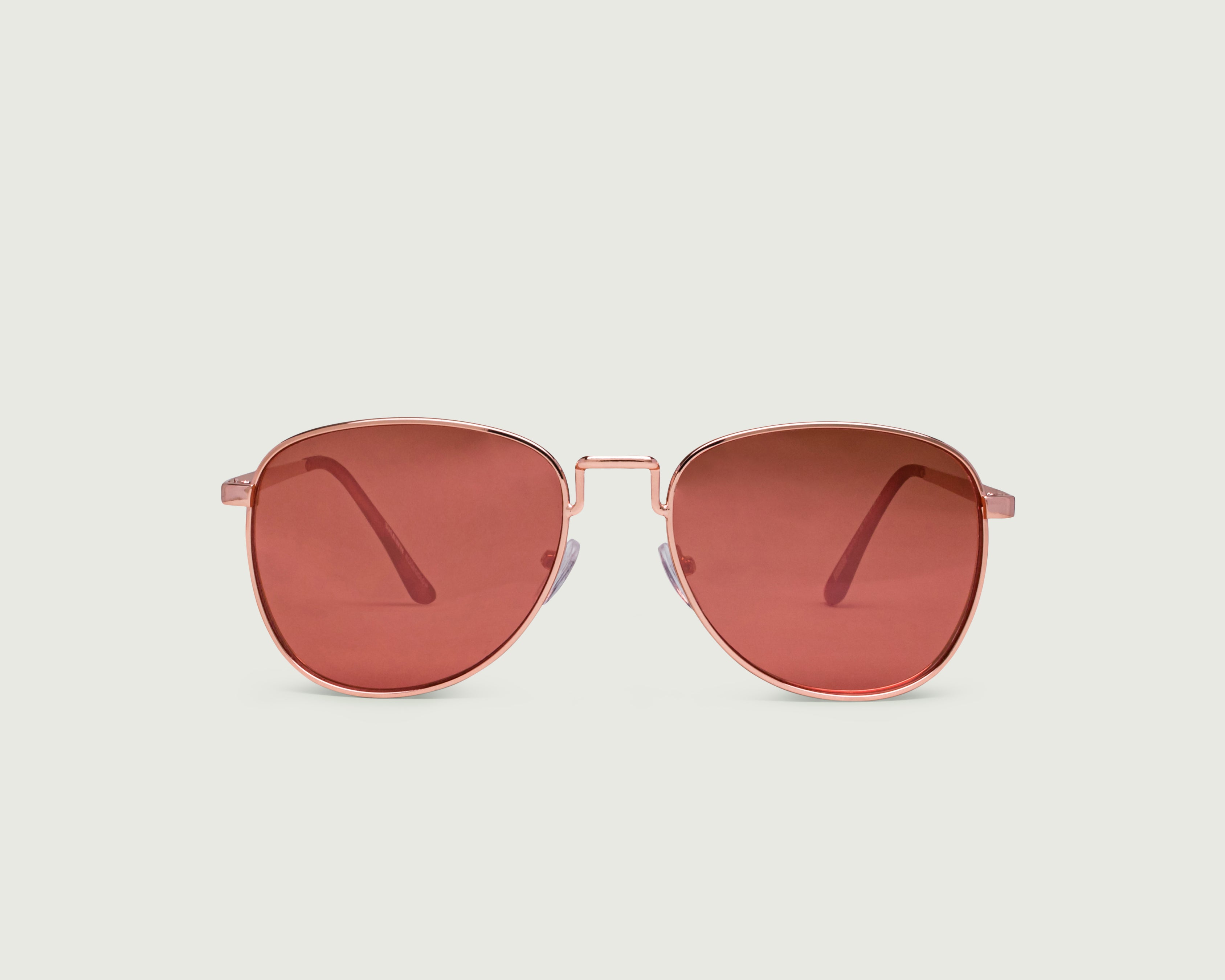 Rose Gold::Shawn Sunglasses pilot pink plastic front