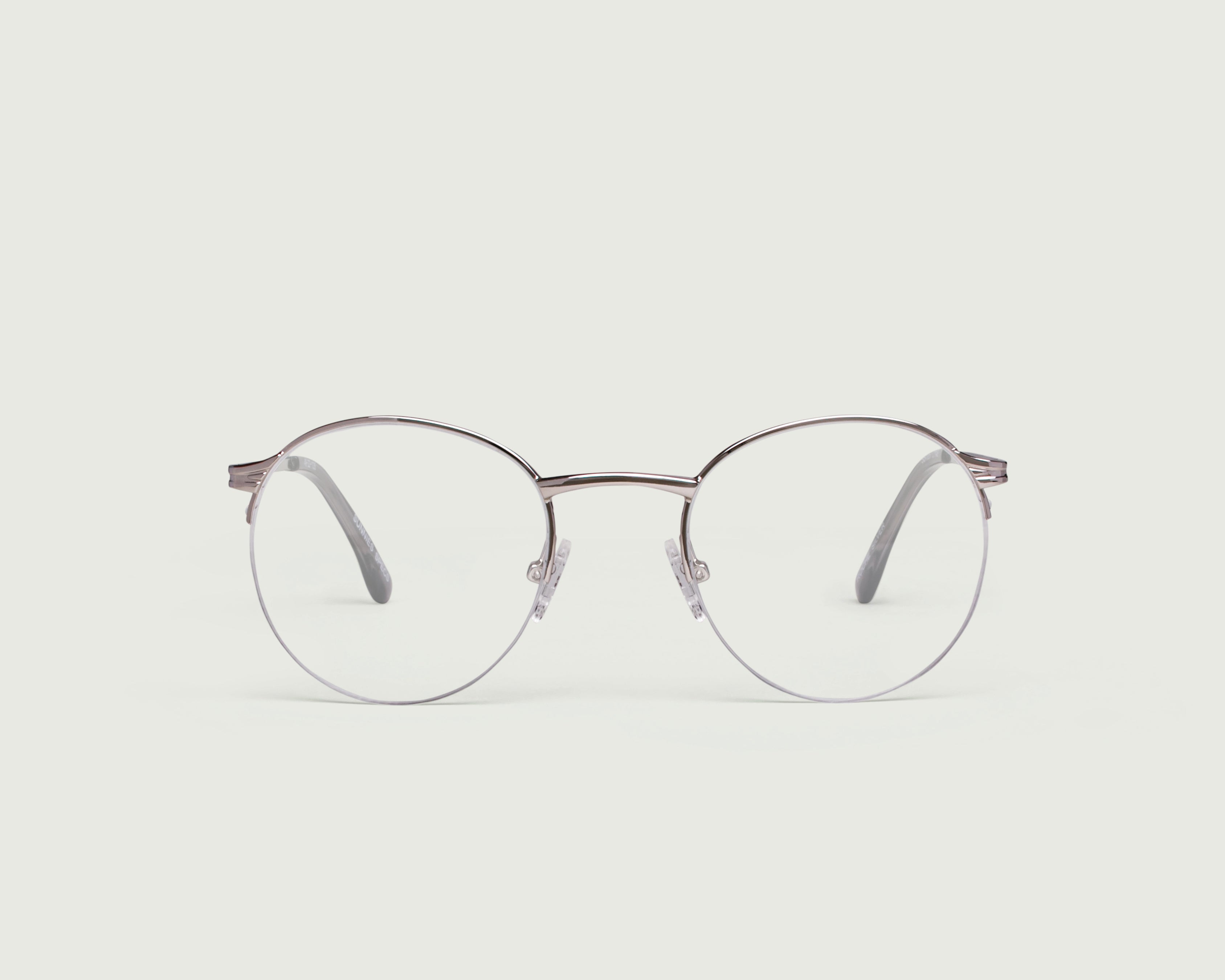 Silver::Roche Eyeglasses round gray metal front (4687758295094)