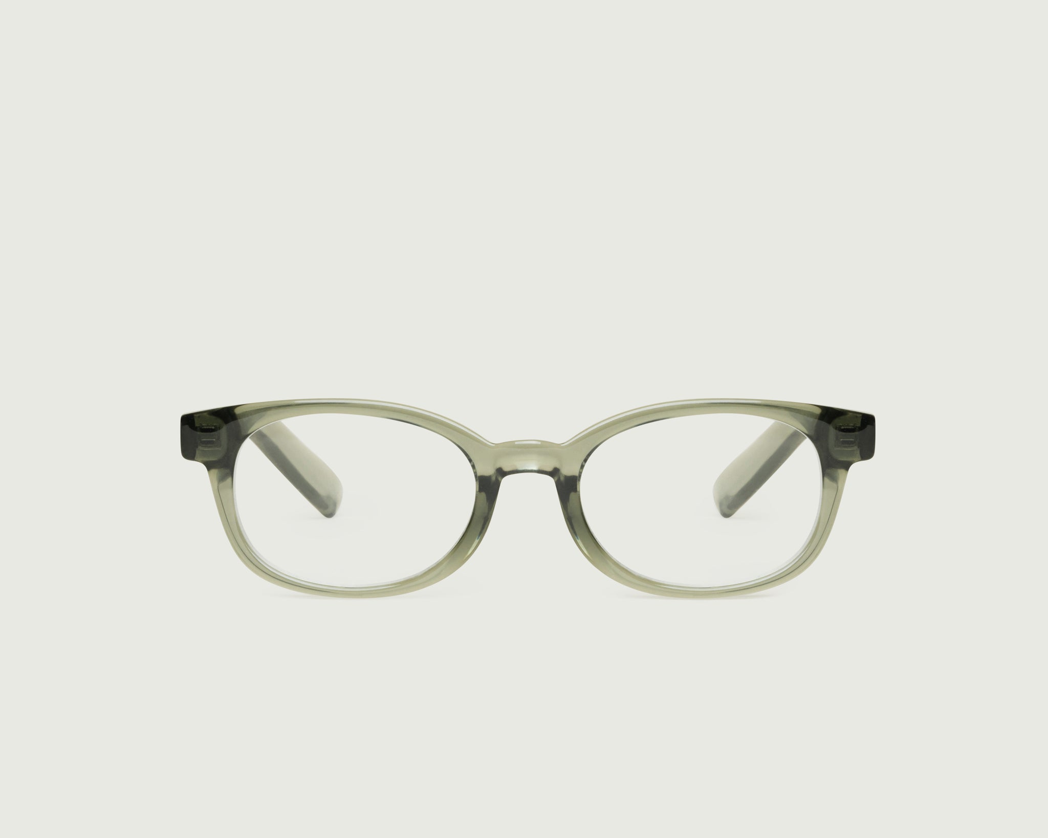 Slate::Oval 1 Eyeglasses round gray recycled polyester front