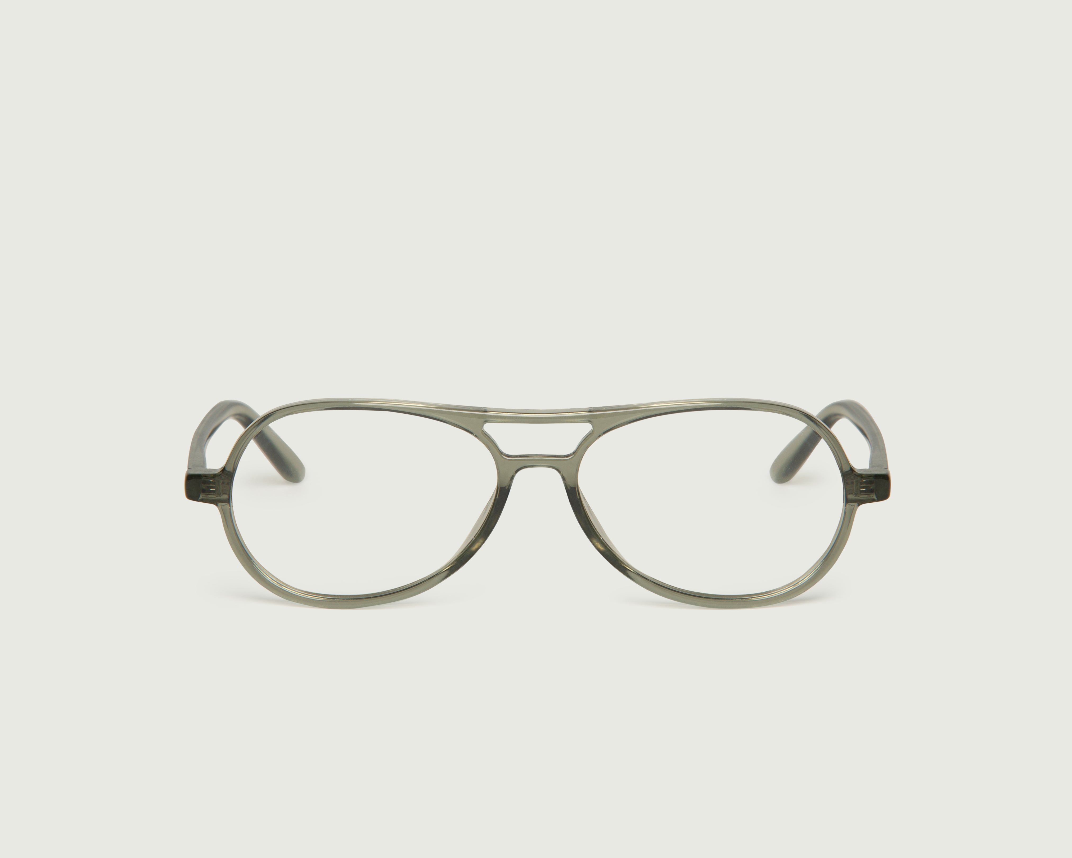 Slate::Pilot 1 Eyeglasses rectangle gray recycled polyester front