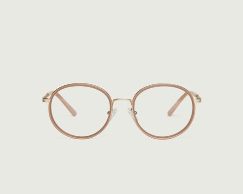 Toasted Peach::Alvaro Eyeglasses round nude metal front