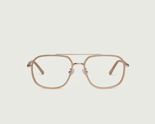 Toasted Peach::Octavio Eyeglasses pilot nude metal front