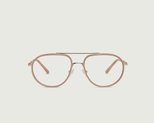 Toasted Peach::Santiago Eyeglasses pilot nude metal front