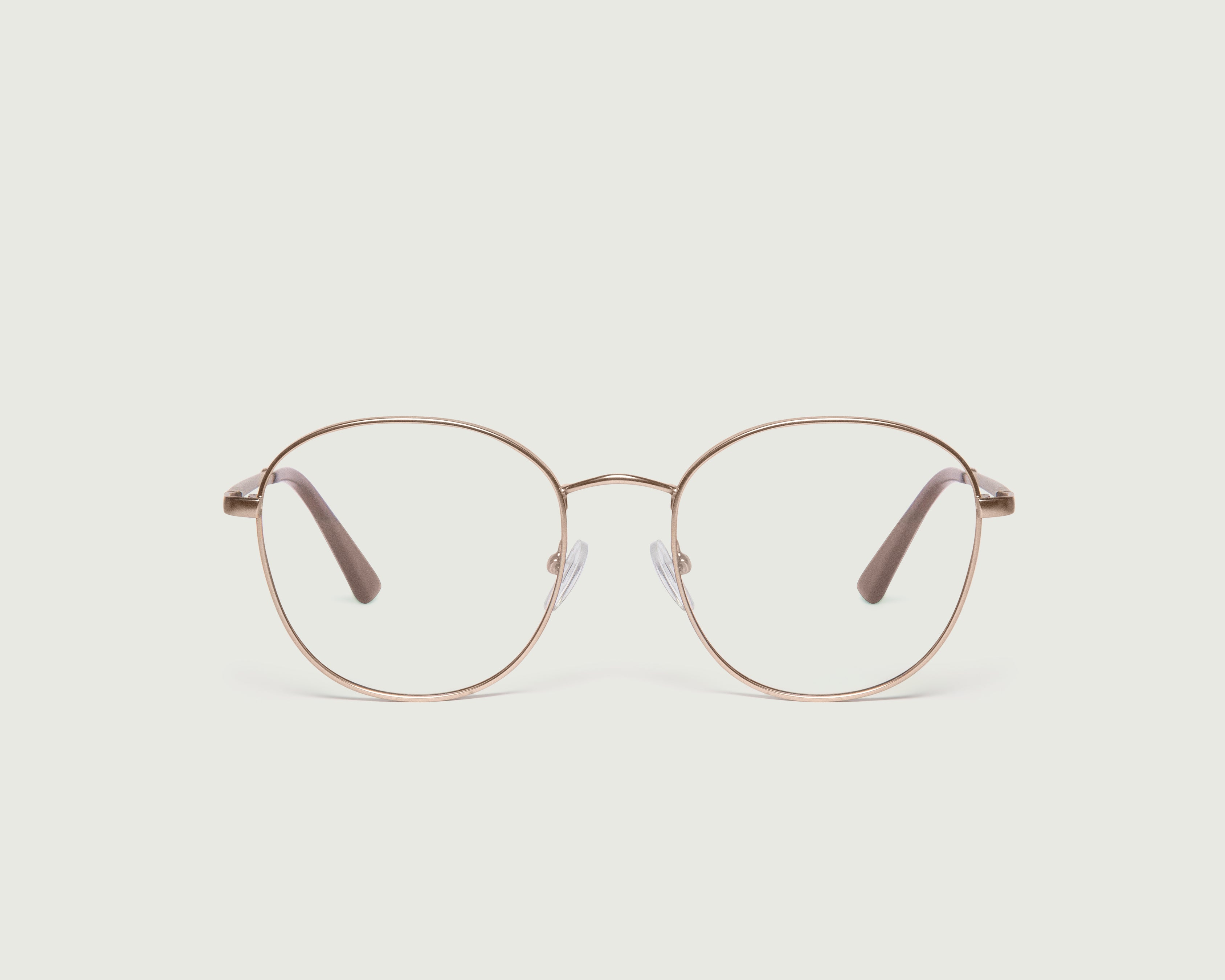 White Gold::Abbot Eyeglasses round gold metal front (4687756722230)