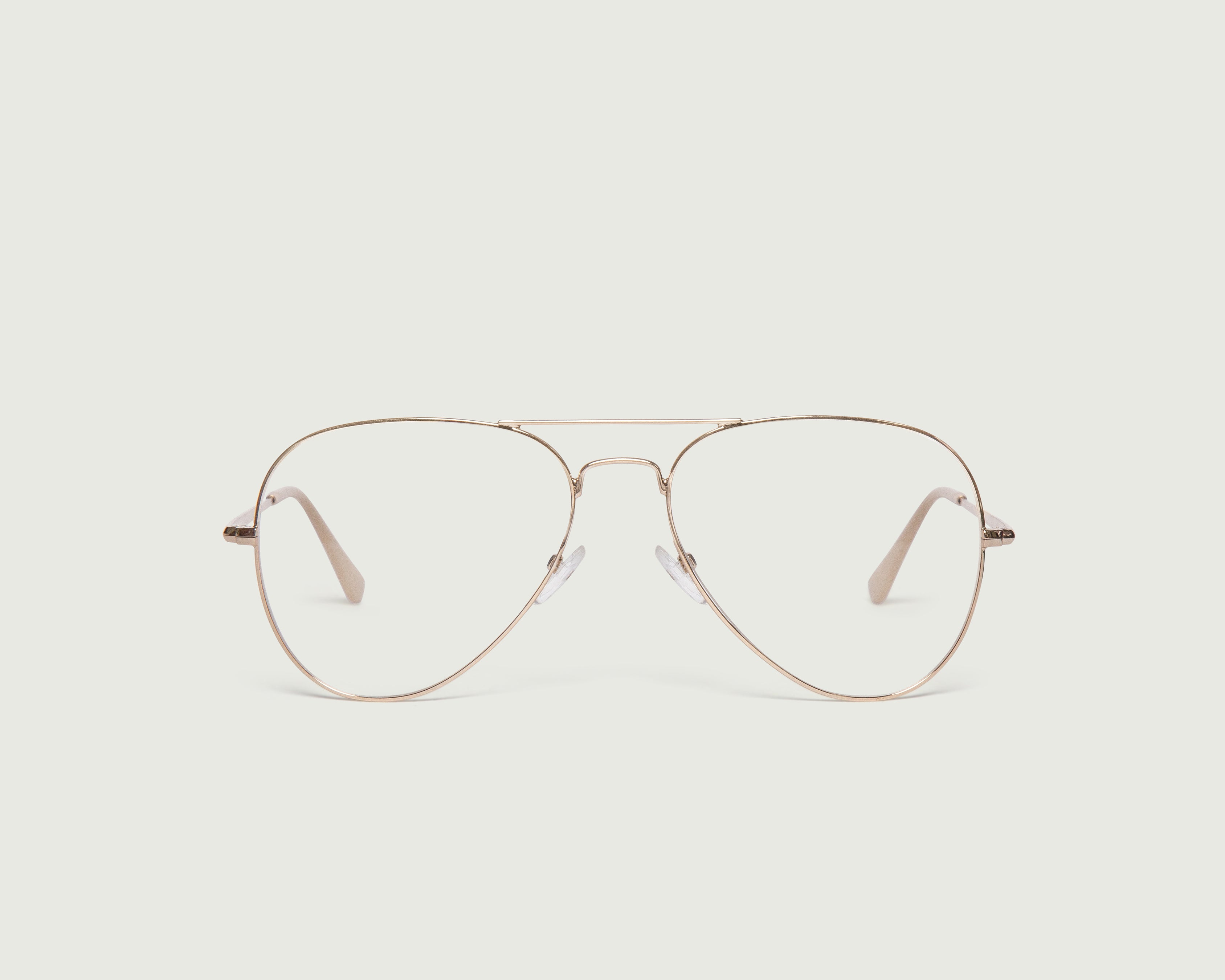 White Gold::Kline Eyeglasses pilot gold metal front (4687756656694)