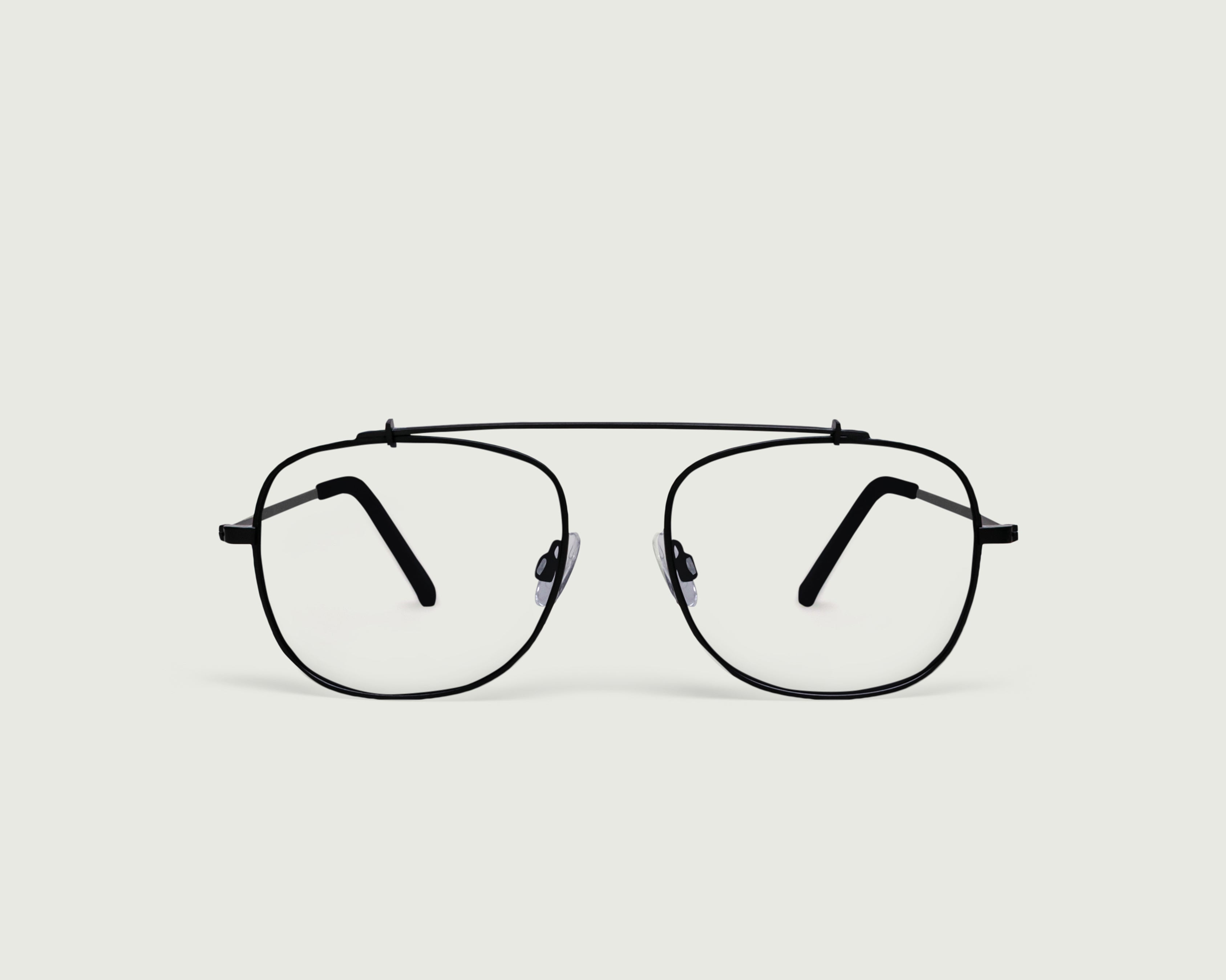 Charcoal::Benny Anti-Radiation Glasses pilot black metal front (6626884321334)