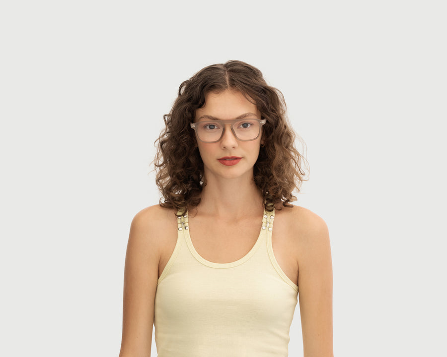 women Yann Anti-Radiation Glasses square brown plastic (6627794485302)