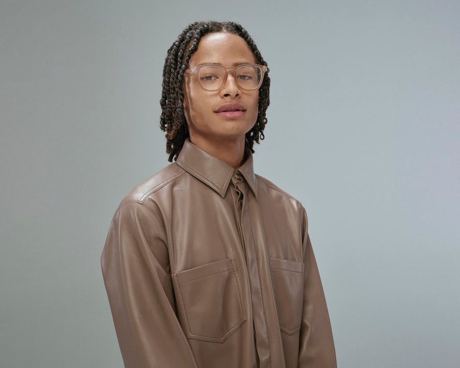 men Yoji Anti-Radiation Glasses square brown plastic (6613809692726)