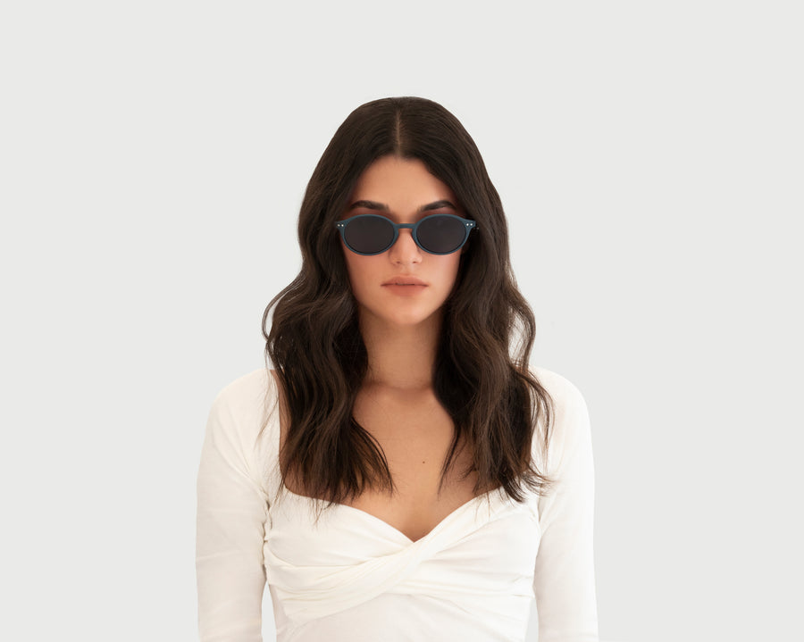 women Cormac Sunglasses round blue plastic (6638061781046)