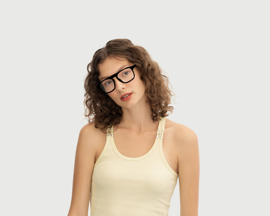 women Yann Anti-Radiation Glasses square black plastic (6627794485302)