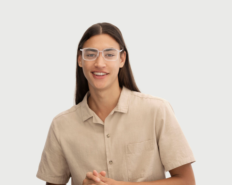 men Dex+ Eyeglasses square clear plastic (6537635594294)