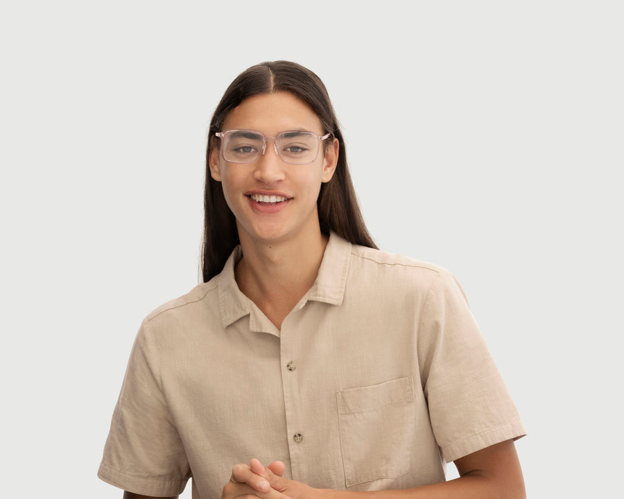 men Dex+ Eyeglasses square pink plastic (6537635594294)