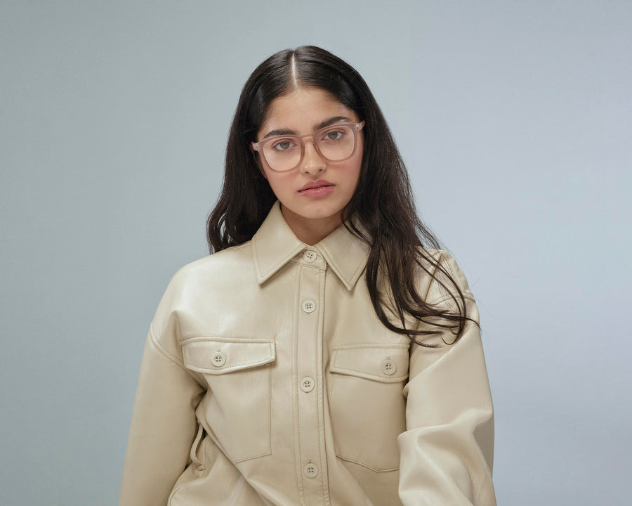 women Yoji Anti-Radiation Glasses square brown plastic (6613809692726)