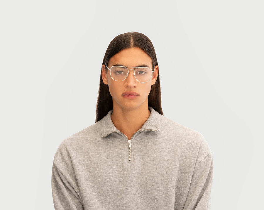 men Corso Eyeglasses square gray metal (6547199852598)