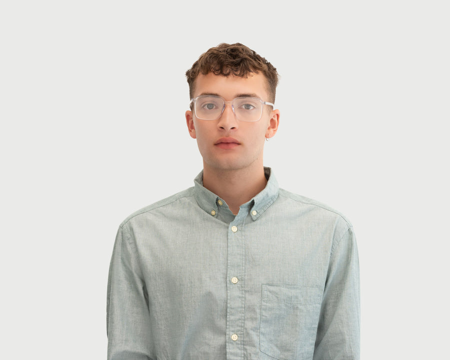 men Dex Eyeglasses square clear acetate