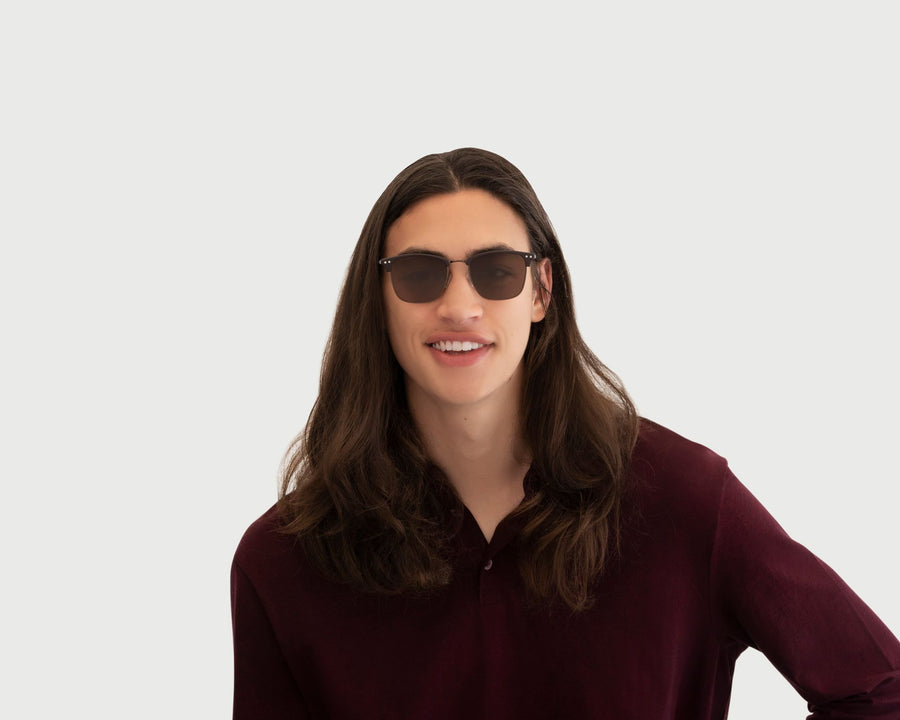 men Bastian Sunglasses browline brown plastic metal (4687761440822)