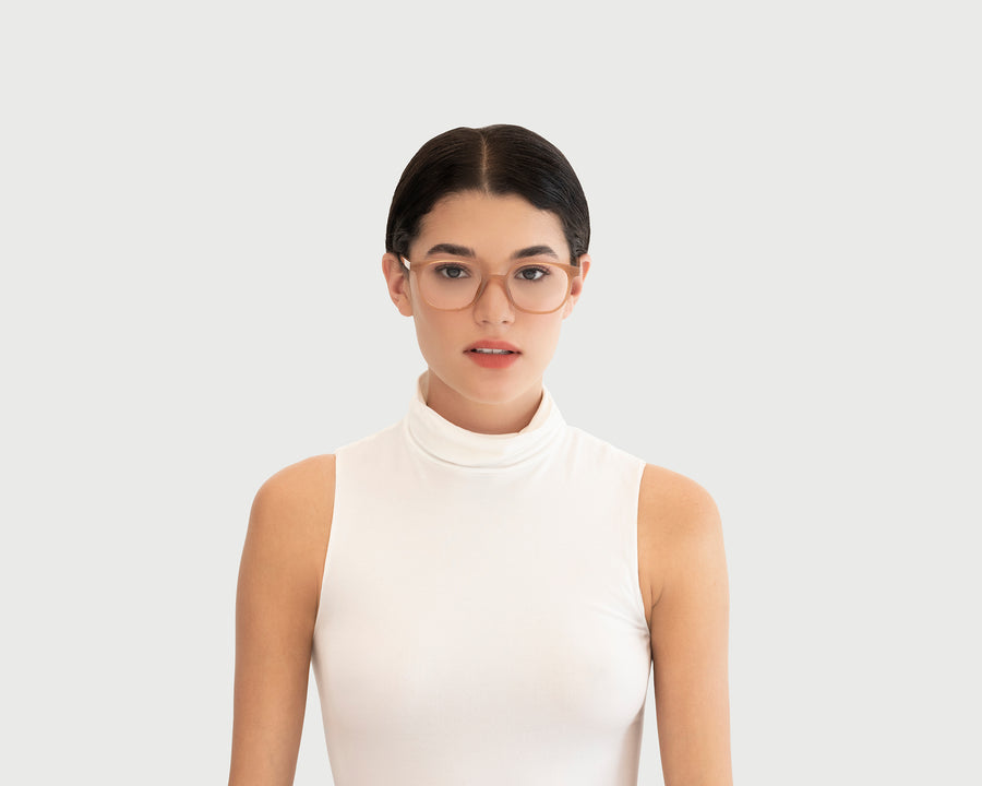 women Bleecker Eyeglasses square orange plastic (4687757901878)