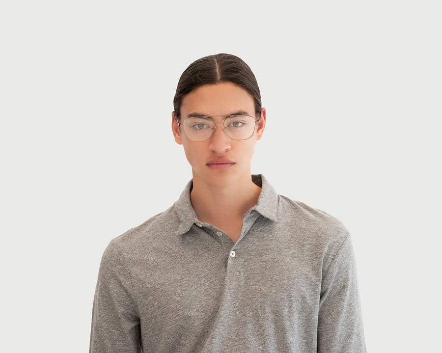 men Bruno Eyeglasses pilot brown metal (4687757377590)
