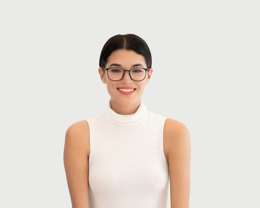 women Alexi Eyeglasses round black plastic (4687757770806)