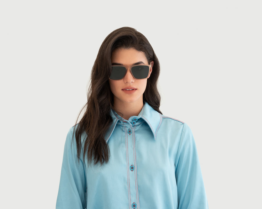 women Griffin Sunglasses square brown plastic (4687761637430)