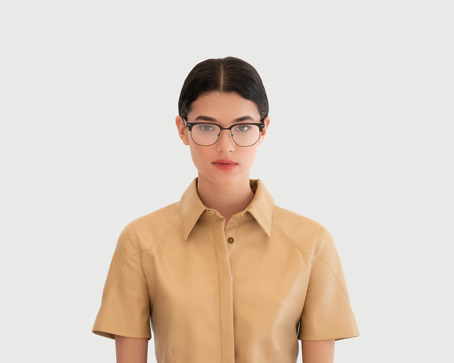 women Madison Eyeglasses browline tort plastic