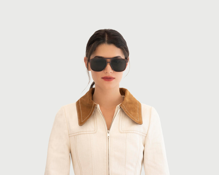 women Remo Sunglasses pilot brown plastic (4687761702966)
