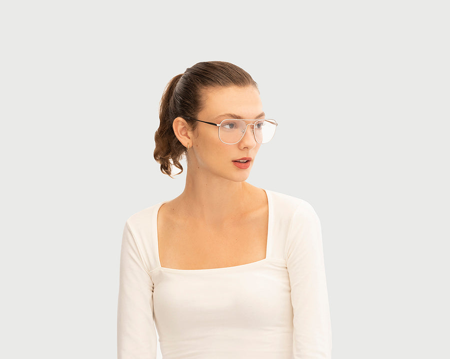 women Corso Eyeglasses square gray metal (6547199852598)