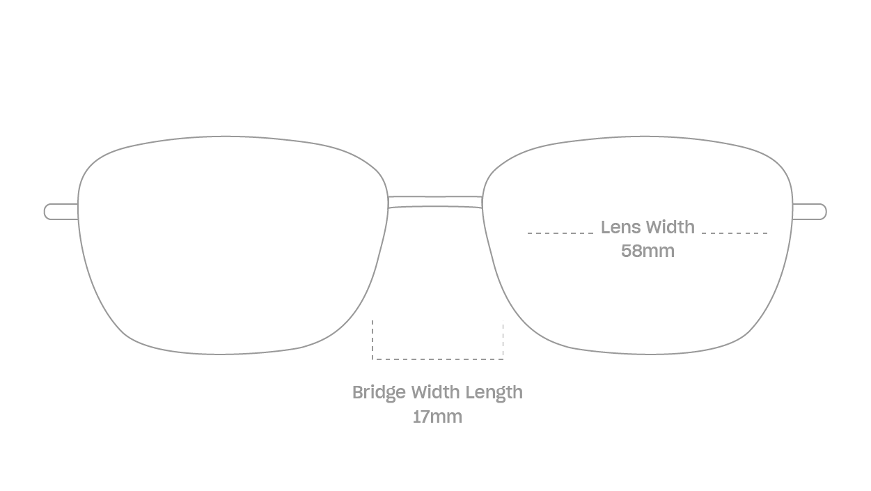 measurement::lens width Emman Anti-Radiation Glasses rectangle metal (6627541844022)