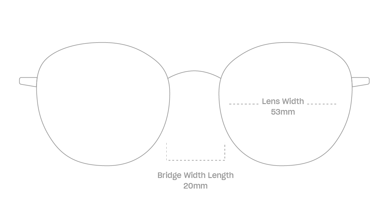 measurement::lens width Abbot Eyeglasses round metal (4687756722230)