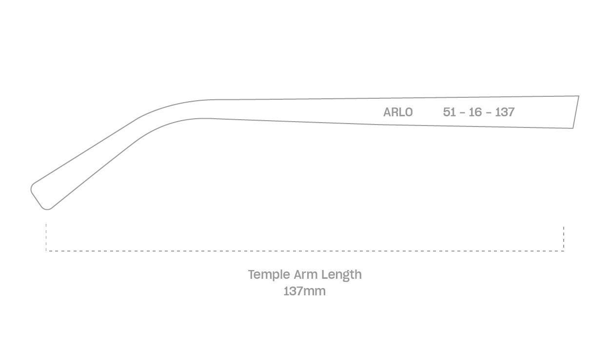 measurement::arm length Arlo Eyeglasses rectangle plastic (4687758524470)