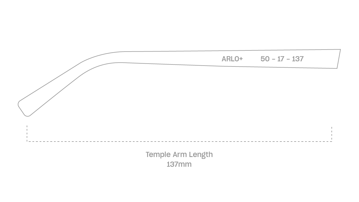 measurement::arm length Arlo+ Eyeglasses rectangle acetate (6662882263094)