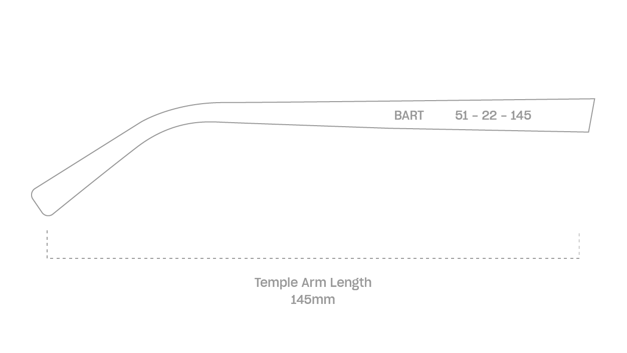 measurement::arm length Bart Eyeglasses rectangle acetate (4917210349622)