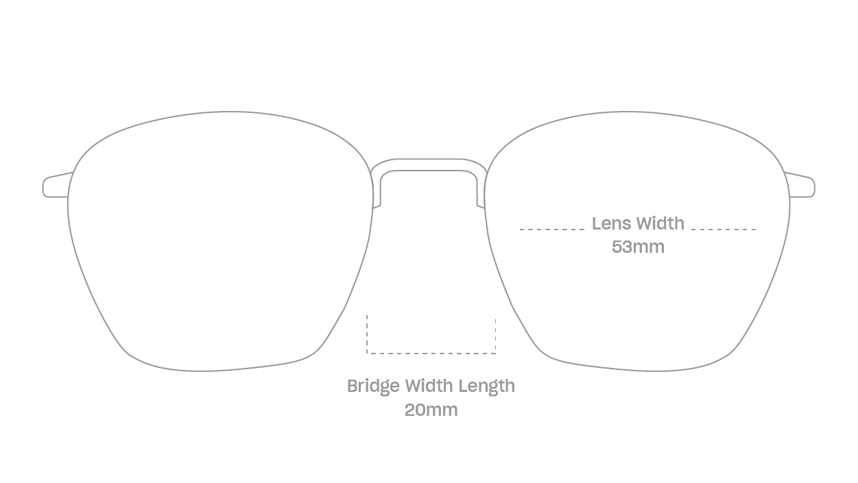measurement::lens width Baxter Sunglasses square metal (4687762849846)
