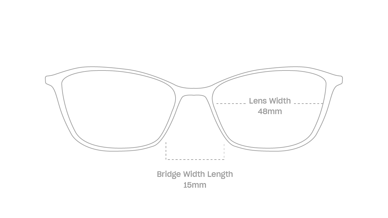 measurement::lens width Brae Anti-Radiation Glasses rectangle metal