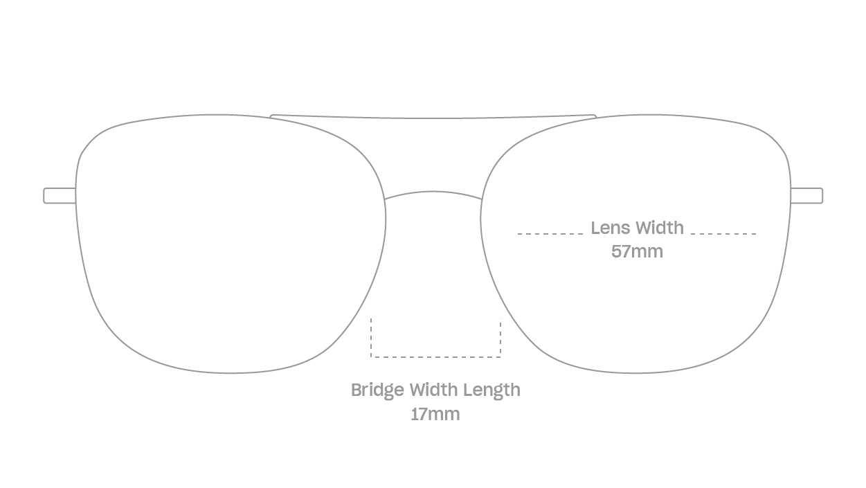 measurement::lens width Bruno Eyeglasses pilot metal (4687757377590)