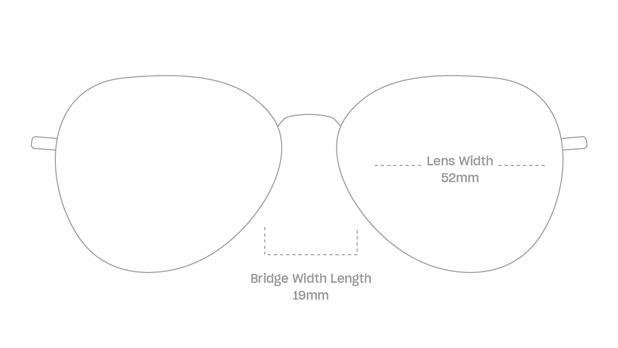 measurement::lens width Clinton Eyeglasses pilot metal (4687758426166)