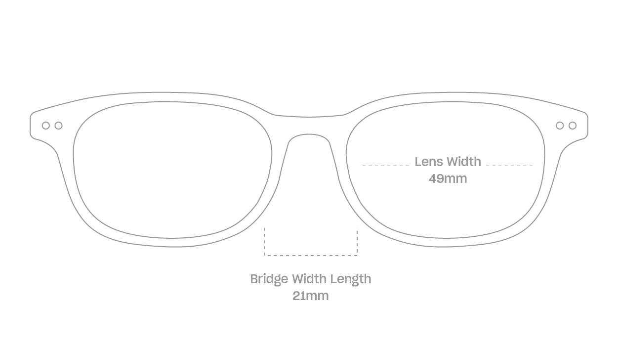 measurement::lens width Ernest Eyeglasses rectangle acetate (6662840582198)