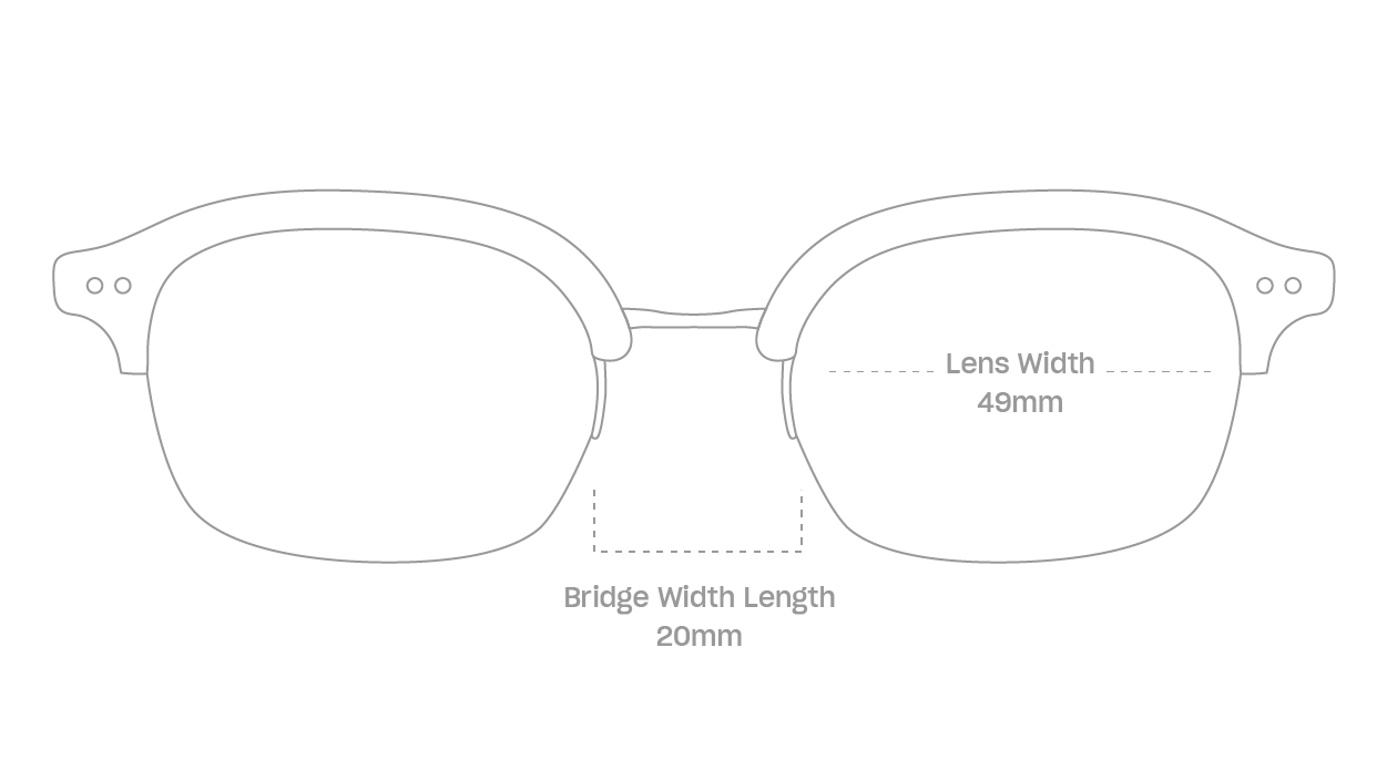 measurement::lens width Gregor Eyeglasses browline acetate (6662837338166)