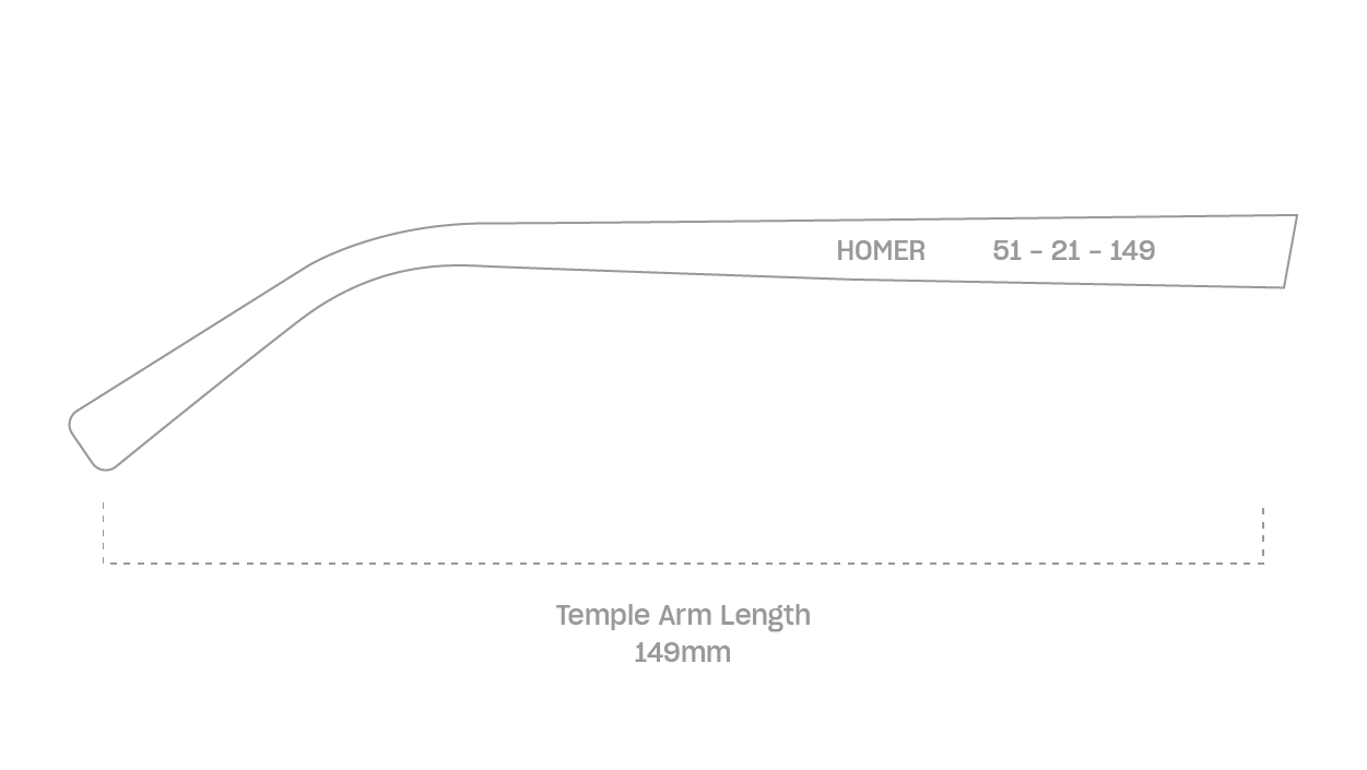 measurement::arm length Homer Sunglasses square plastic (4687759966262)