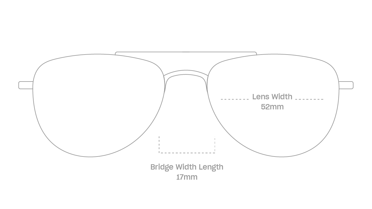 measurement::lens width Julius Eyeglasses pilot metal (4687757344822)