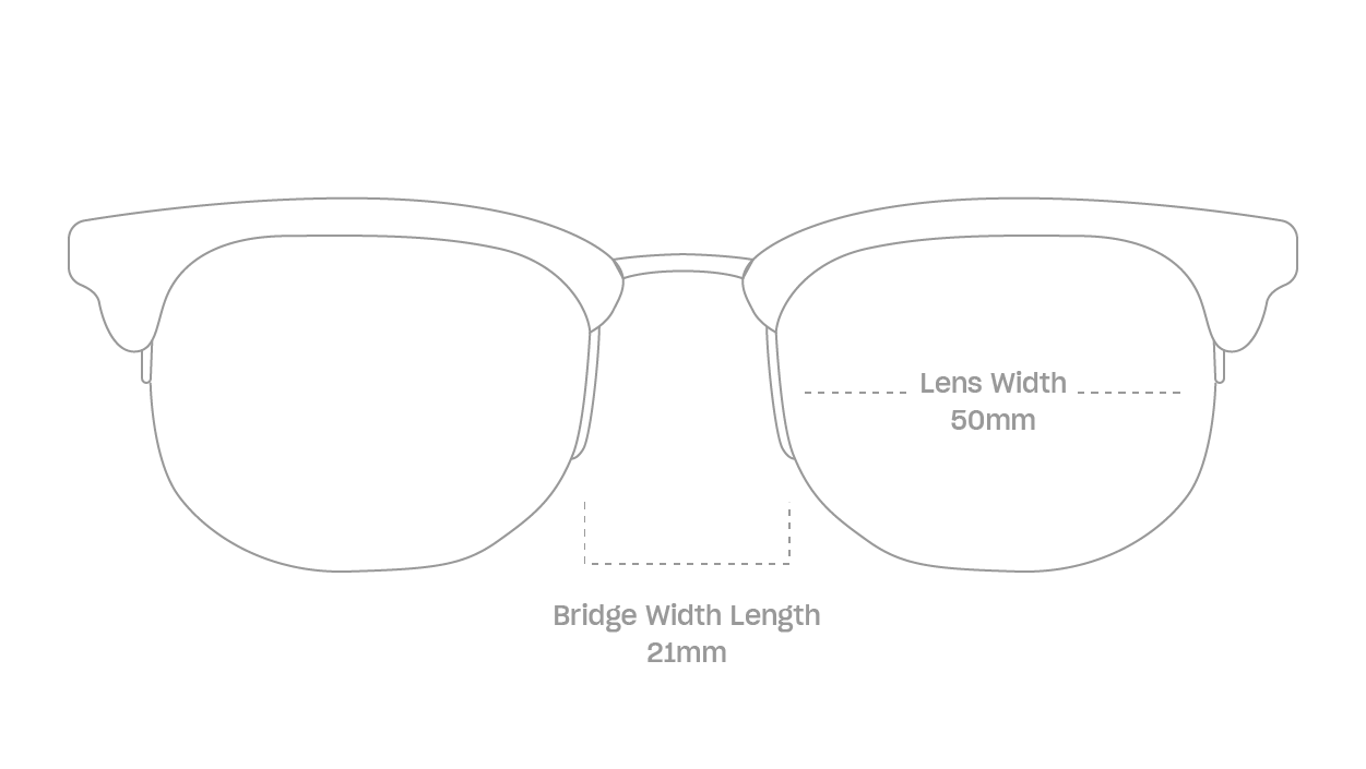 measurement::lens width Ludlow Eyeglasses browline plastic (4891252719670)