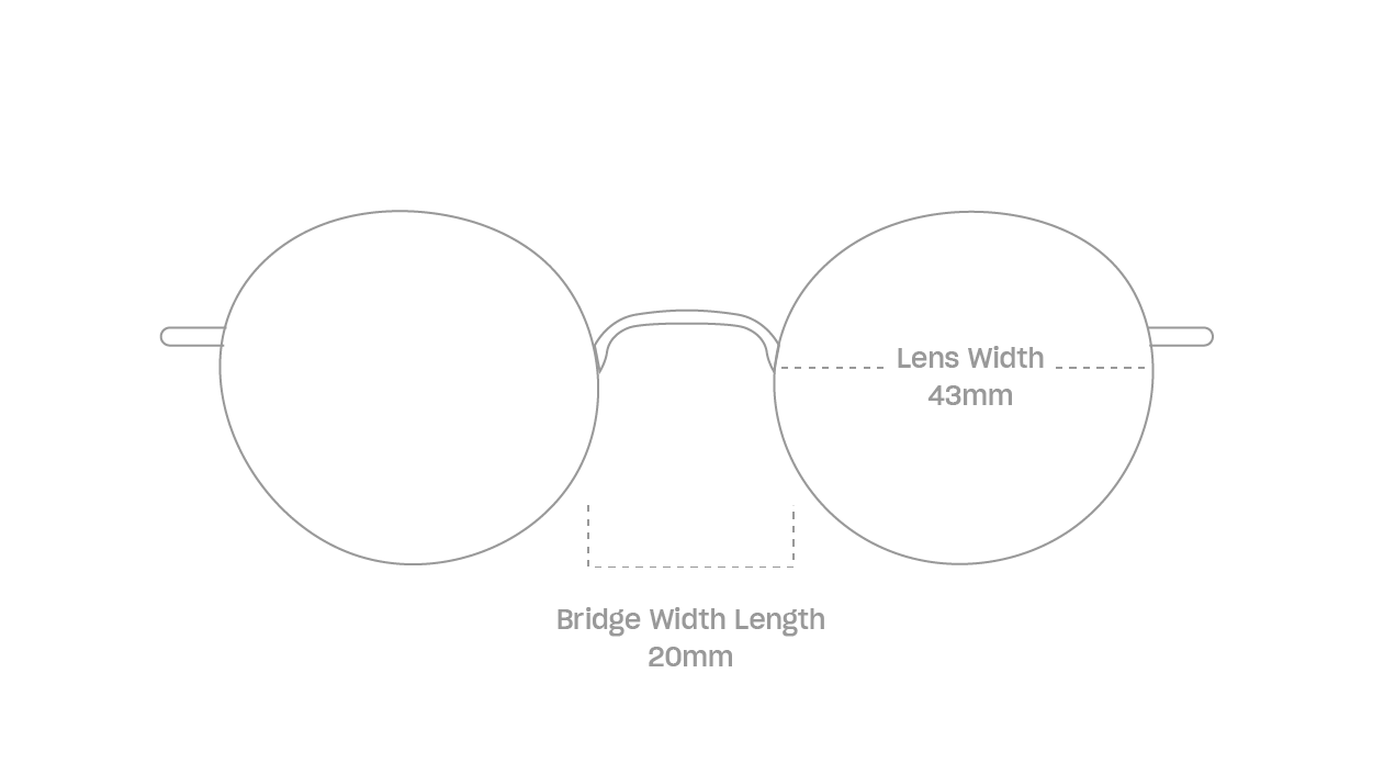 measurement::lens width Radcliff Eyeglasses round metal (4687756460086)