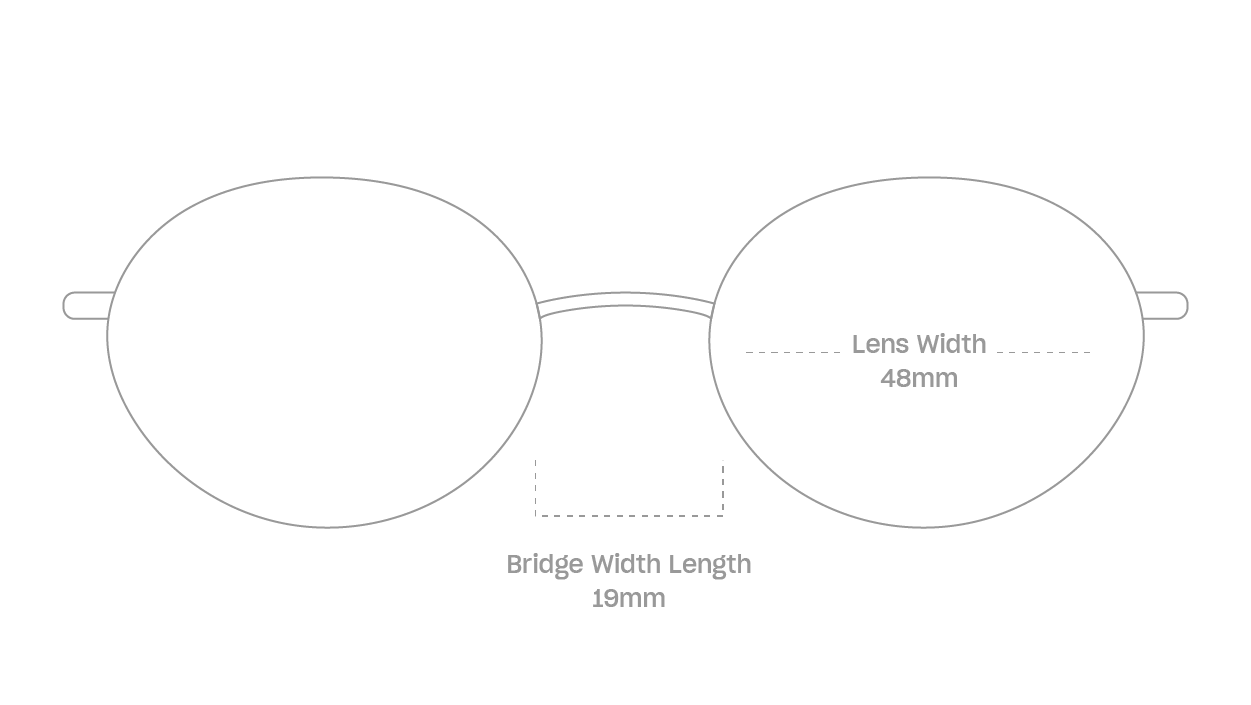 measurement::lens width Reese Anti-Radiation Glasses round metal (6627791110198)