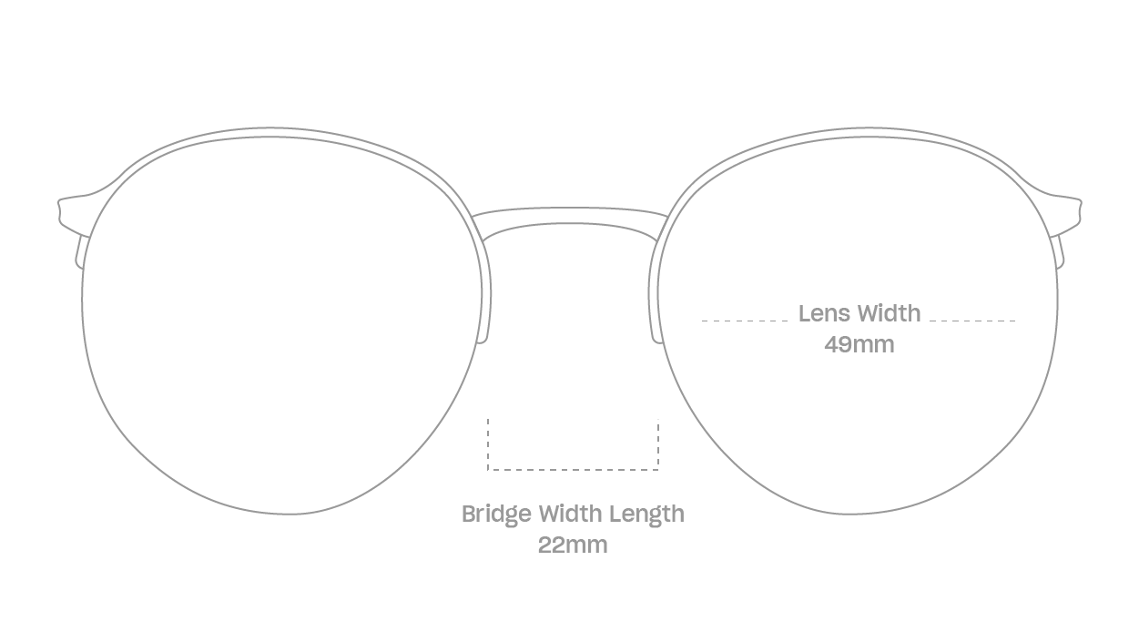 measurement::lens width Roche Eyeglasses round metal (4687758295094)