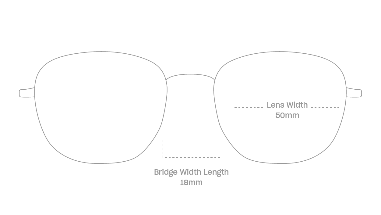 measurement::lens width Roosevelt Eyeglasses square metal (4687758360630)